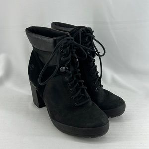 Timberland Camdale Chunky Field Boots Black Leather Lace Up